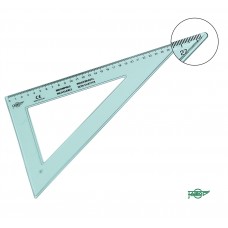 60 Degree 34cm Clear Blue Plastic Set Square