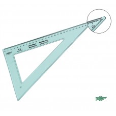 60 Degree 33cm Clear Blue Plastic Set Square