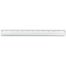 100 x 12" / 30cm Clear Plastic Economy Ruler