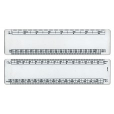 15cm White Plastic Scale Ruler