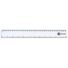 12"/30cm White Recycled Plastic Ruler