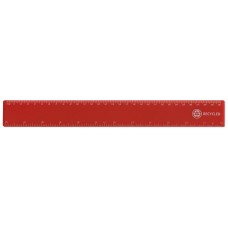 12" / 30cm Red Recycled Plastic Ruler