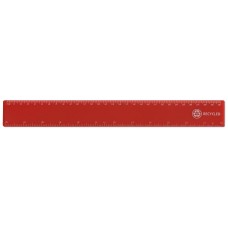 12" / 30cm Red Recycled Plastic Ruler