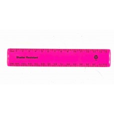 6" / 15cm Pink Recycled Plastic Ruler