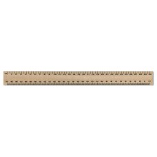 30cm/300mm Single Sided Wooden Ruler