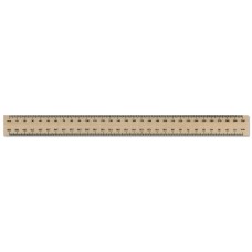 300mm Single Sided Wooden Ruler