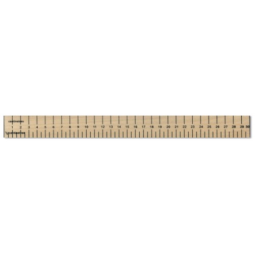 30cm Dead Length Wooden Ruler