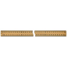 1 Metre Wooden Ruler cm/mm both edges