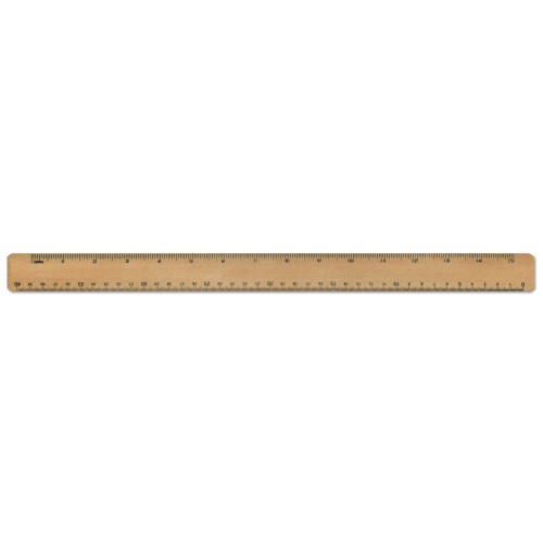 15" / 40cm Wooden Office Ruler