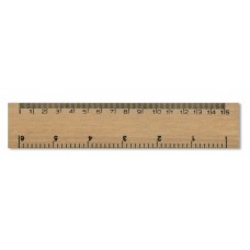 6" / 15cm Wooden Ruler Office Ruler