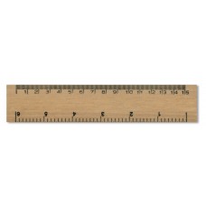 6" / 15cm Wooden Ruler Office Ruler