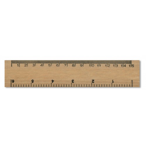 6 Inch 15cm Wooden Office Ruler From The Ruler Company