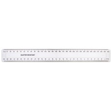 30cm/300mm Clear Plastic Shatter Resistant Ruler