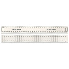 30cm/300mm White Plastic Double Sided Ruler