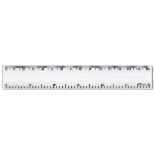 6 15cm White Plastic Ruler The Ruler Company