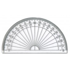 180 Deg 10cm Clear Plastic Protractor