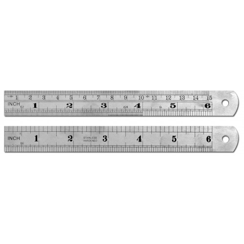 6 / 15cm Stainless Steel Ruler