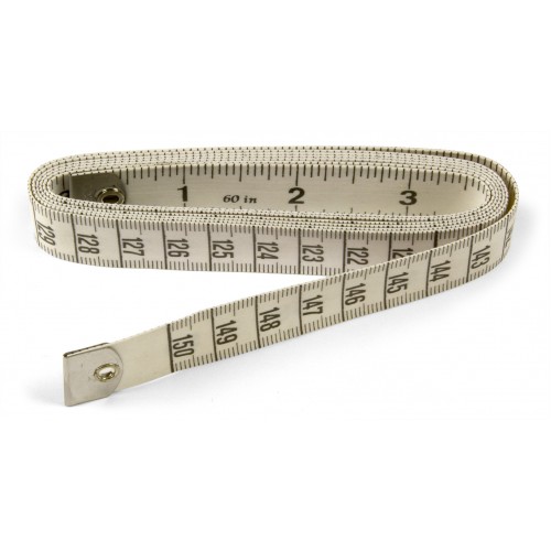 60" / 150cm  Tailors Measure Tape with short metal ends 