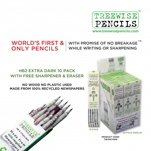 HB2 Recycled Pencils - Pack 10