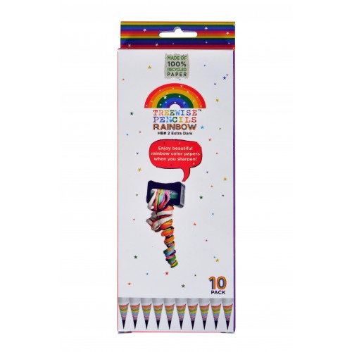 HB2 Recycled Rainbow Pencil - Pack 10