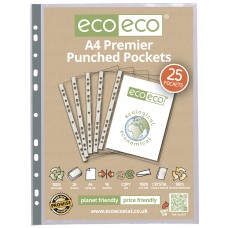 A4 Premium  Multi Punched Pockets - Pack 100